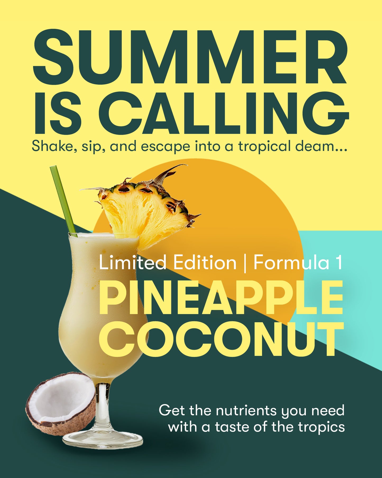 Pineapple & Coconut Herbalife Protein Shake - Formula 1 Healthy Meal