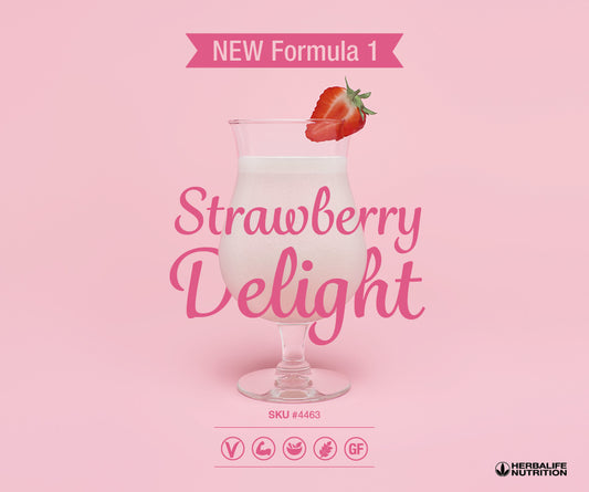 Strawberry Delight Herbalife Protein Shake - Formula 1 Healthy Meal